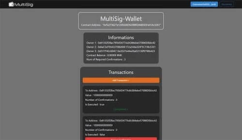 MultiSig Wallet project by Mubashir Alam